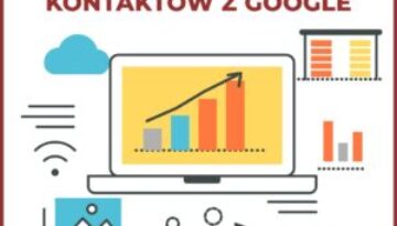 Case study Steel-Pol: 2,7 raza więcej kontaktów z Google. Ilustracja: laptop z rosnącym wykresem i wiata garażowa